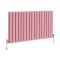 Design Heizkörper, H 635mm, horizontal - Breite wählbar - Rosa - Delta