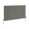 Design Heizkörper, H 635mm, horizontal - Breite wählbar - Salbeigrün - Delta