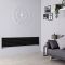 Design Heizkörper Horizontal Mattschwarz 354mm x 1600mm 814W (einlagig) - Revive