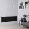 Design Heizkörper Horizontal Mattschwarz 472mm x 1600mm 1304W (einlagig) - Revive