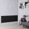 Design Heizkörper Horizontal Mattschwarz 590mm x 1600mm 1298W (einlagig) - Revive