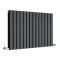Design Heizkörper Horizontal (Doppellagig) 635mm x 980mm | Schwarz - Delta