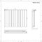 Design Heizkörper Horizontal (Doppellagig) 635mm x 840mm | Schwarz - Delta