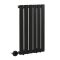 Elektrischer Design-Heizkörper Horizontal (Einlagig) 635mm x 420mm "mit WLAN-Heizelement zur Festverdrahtung" Schwarz - Delta - ECOSO by Hudson Reed