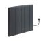 Elektrische Smart Konvektor-Wandheizung 1200W mit Stecker 533mm x 733mm Anthrazit - Virtus