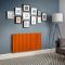 Elektrischer Design Heizkörper (einlagig), horizontal, H 635mm - Orange (Sunset Orange) - Breite, Thermostat und Kabelabdeckung wählbar - Revive