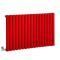 Elektrischer Design Heizkörper (einlagig), horizontal, H 635mm - Rot (Siamese Red) - Breite, Thermostat und Kabelabdeckung wählbar - Revive