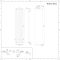 Elektrischer Design Heizkörper Vertikal  1800mm x 400mm, inkl. 1000W Heizelement - Anthrazit - Rubi