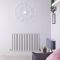 Design Heizkörper Horizontal Hellgrau 635mm x 1000mm 1587W (doppellagig) - Sloane
