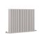 Design Heizkörper Horizontal Hellgrau 635mm x 826mm 1304W (doppellagig) - Revive