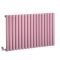 Elektrischer Design Heizkörper (einlagig), horizontal, H 635mm - Rosa (Camellia Pink) - Breite, Thermostat und Kabelabdeckung wählbar - Revive