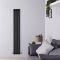 Design Heizkörper Vertikal (Einlagig) 1600mm x 236mm | Schwarz - Revive