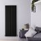 Design Heizkörper Vertikal Mattschwarz 1600mm x 590mm 2047W (doppellagig) - Revive