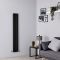 Design Heizkörper Vertikal Doppellagig Matt-Schwarz 1600mm x 236mm 819W - Revive Slim