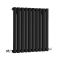 Design Heizkörper Horizontal (Einlaging) 635mm x 590mm | Schwarz - Revive
