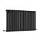 Design Heizkörper Horizontal (Einlaging) 635mm x 826mm | Schwarz - Revive