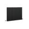 Design Heizkörper Horizontal (Doppellaging) 635mm x 826mm | Schwarz - Revive