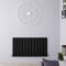 Design Heizkörper Horizontal (Doppellaging) 635mm x 1180mm | Schwarz - Revive