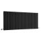 Design Heizkörper Horizontal (Doppellaging) 635mm x 1416mm | Schwarz - Revive