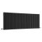 Design Heizkörper Horizontal (Doppellaging) 635mm x 1652mm | Schwarz - Revive