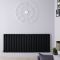 Design Heizkörper Horizontal (Doppellaging) 635mm x 1652mm | Schwarz - Revive