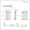 Design Heizkörper Horizontal (Doppellagig) 635mm x 420mm | Schwarz - Delta