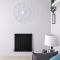 Design Heizkörper Horizontal (Doppellagig) 635mm x 630mm | Schwarz - Delta