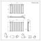 Design Heizkörper Horizontal (Doppellagig) 635mm x 980mm | Schwarz - Delta