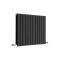 Design Heizkörper Horizontal (Doppellagig) 635mm x 840mm | Schwarz - Delta