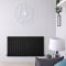 Design Heizkörper Horizontal (Doppellagig) 635mm x 1190mm | Schwarz - Delta
