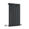 Design Heizkörper Horizontal (Einlagig) 635mm x 420mm | Schwarz - Delta