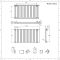 Design Heizkörper Horizontal (Einlagig) 635mm x 1190mm | Schwarz - Delta