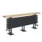 Gliederheizkörper mit Sitzbank, horizontal – Anthrazit – 480mm x 1200mm, 915W – Regent Bench