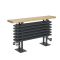 Gliederheizkörper mit Sitzbank, horizontal – Anthrazit – 480mm x 850mm, 606W – Regent Bench