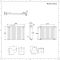 Design Heizkörper Horizontal (Einlaging) 635mm x 826mm | Weiß - Revive