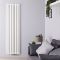 Design Heizkörper Mittelanschluss Vertikal Weiß 1600mm x 472mm 1549W (doppellagig) - Revive Caldae