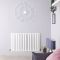 Design Heizkörper Horizontal Weiß 635mm x 1000mm 1022W (einlagig) - Sloane