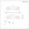 Design Heizkörper Horizontal (Doppellaging) 400mm x 1647mm | Weiß - Revive