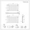 Design Heizkörper Horizontal (Doppellagig) 635mm x 1190mm | Weiß - Delta