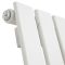 Elektrischer Design-Heizkörper Horizontal (Einlagig) 635mm x 980mm "mit WLAN-Heizelement zur Festverdrahtung" Weiß - Delta - ECOSO by Hudson Reed