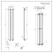 Design Heizkörper Vertikal (Einlagig) 1600mm x 280mm | Weiß - Delta