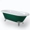 Freistehende Badewanne mit Mittelablauf, 1795mm x 785mm | Farbanstich und Farbe der Füße wählbar – Oxford