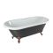 Freistehende Badewanne mit Mittelablauf, 1795mm x 785mm | Metallicfarbe und Farbe der Füße wählbar – Oxford