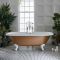 Freistehende Badewanne mit Mittelablauf, 1795mm x 785mm | Metallicfarbe und Farbe der Füße wählbar – Oxford