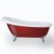Freistehende Badewanne mit einer erhöhten Rückenschräge, 1710mm x 740mm | Farbanstich und Farbe der Füße wählbar – Oxford