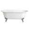 Freistehende Badewanne mit Mittelablauf, 1730mm x 780mm | Weiß, Farbe der Füße wählbar – Richmond