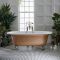 Freistehende Badewanne mit Mittelablauf, 1730mm x 780mm | Metallicfarbe und Farbe der Füße wählbar – Richmond