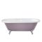 Freistehende Badewanne mit Mittelablauf, 1780mm x 825mm | Farbanstich und Farbe der Füße wählbar – Oxford