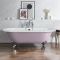 Freistehende Badewanne mit Mittelablauf, 1780mm x 825mm | Farbanstich und Farbe der Füße wählbar – Oxford