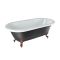 Freistehende Badewanne mit Mittelablauf, 1780mm x 825mm | Metallicfarbe und Farbe der Füße wählbar – Oxford
